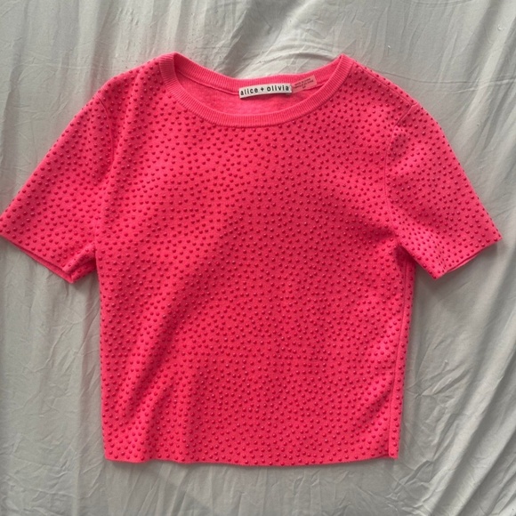 Alice + Olivia Pink Cropped Top - Picture 3 of 3